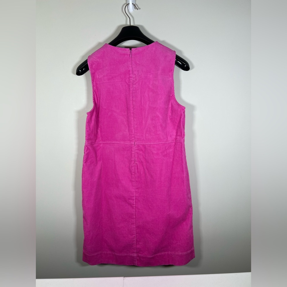 Boden Pia Cord Shift Vibrant Pink Dress Sz 8 Barbiecore Mini Sleeveless Textured - Picture 10 of 11